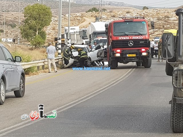 فيديو :مصرع سيدة من اورانيت واصابة اثنين في حادث طرق مروع في مدخل كفرقاسم الشرقي  